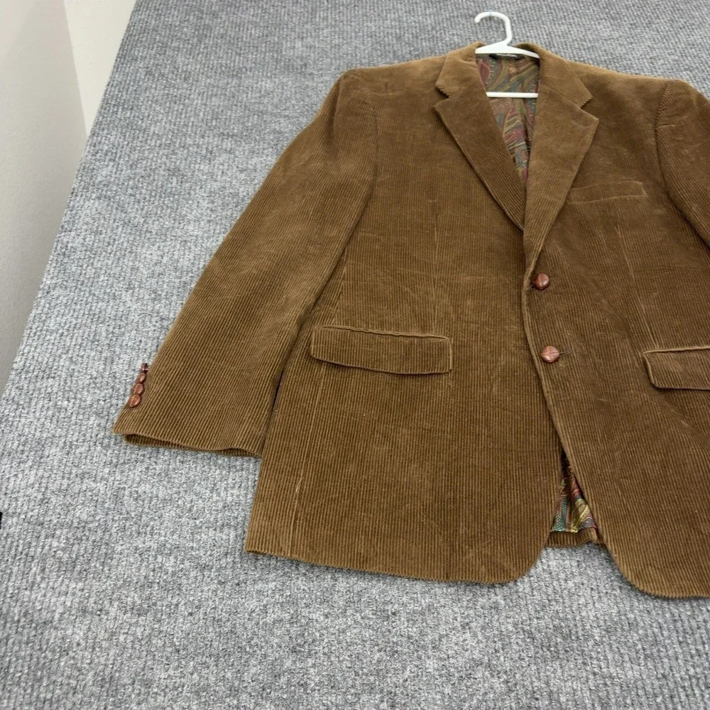 Lauren Ralph Lauren Blazer Mens 44R Brown Cotton Corduroy Sport Coat Classic